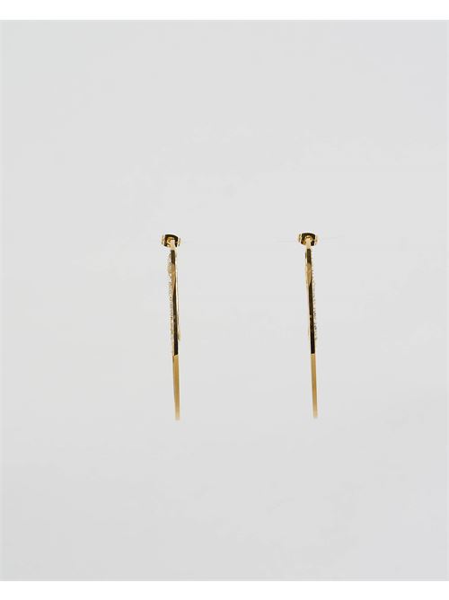 Hoop earrings with rhinestone logo Elisabetta Franchi ELISABETTA FRANCHI | Earrings | OR59M42E2U95